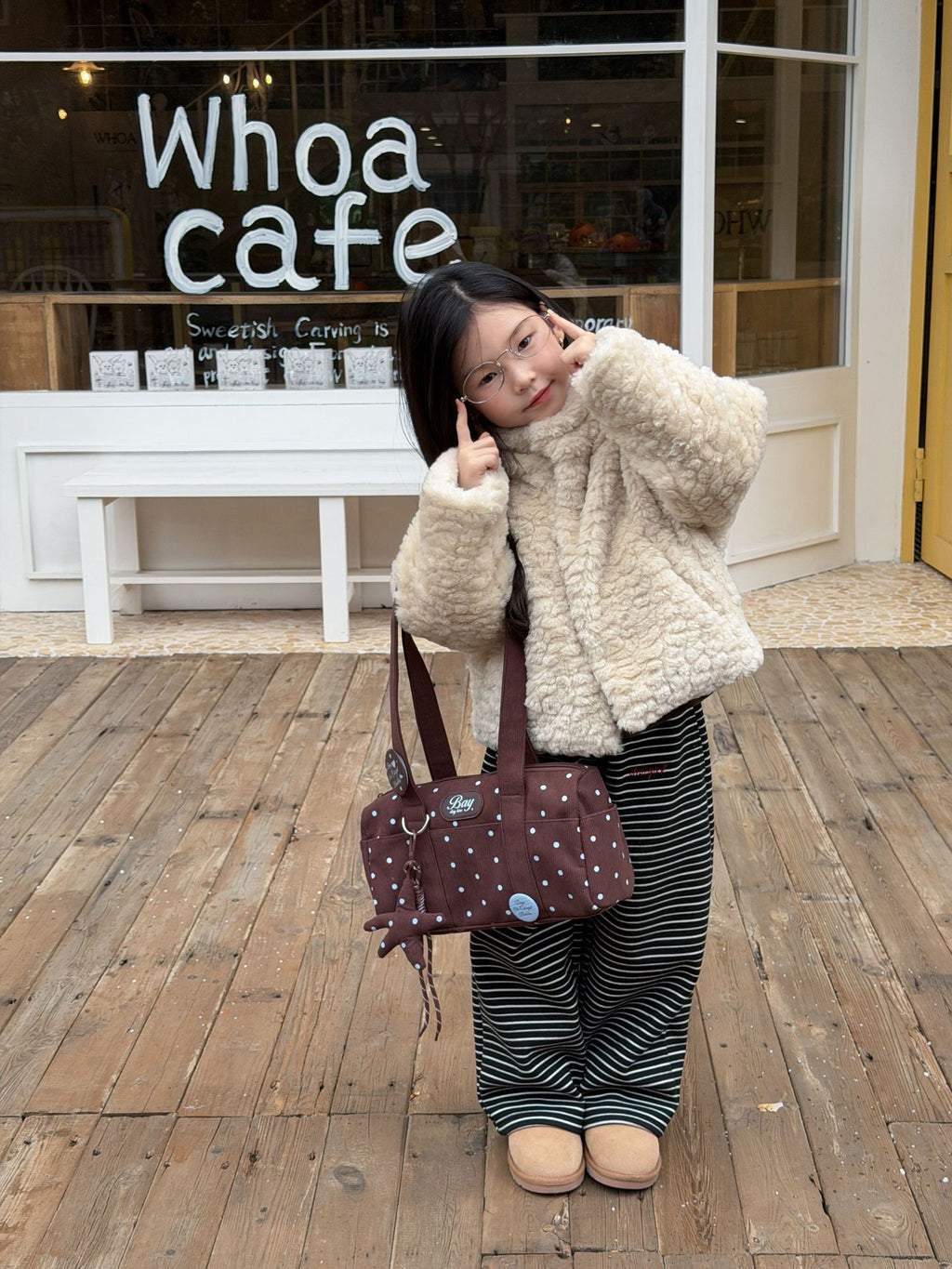 Girls' Plush Stand-Collar Puffer Jacket