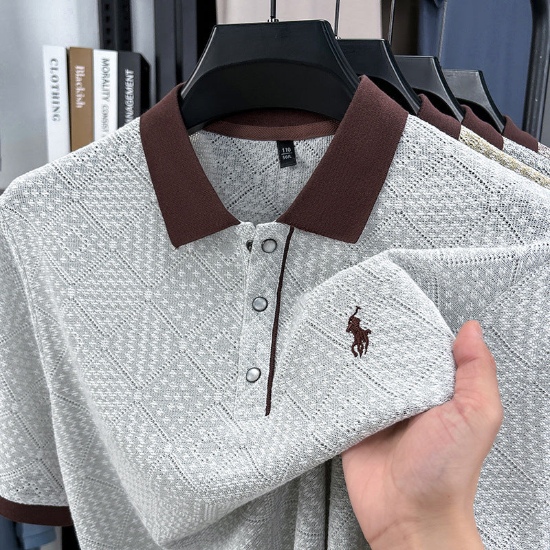 Men's Jacquard Knit Polo