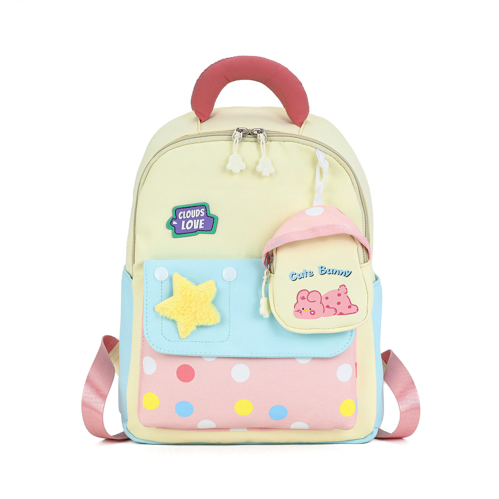 Playful Dot Pattern Backpack With Mini Pouch  ages 3-5