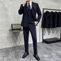Men’s Pinstripe Double-Breasted Three-Piece Suit