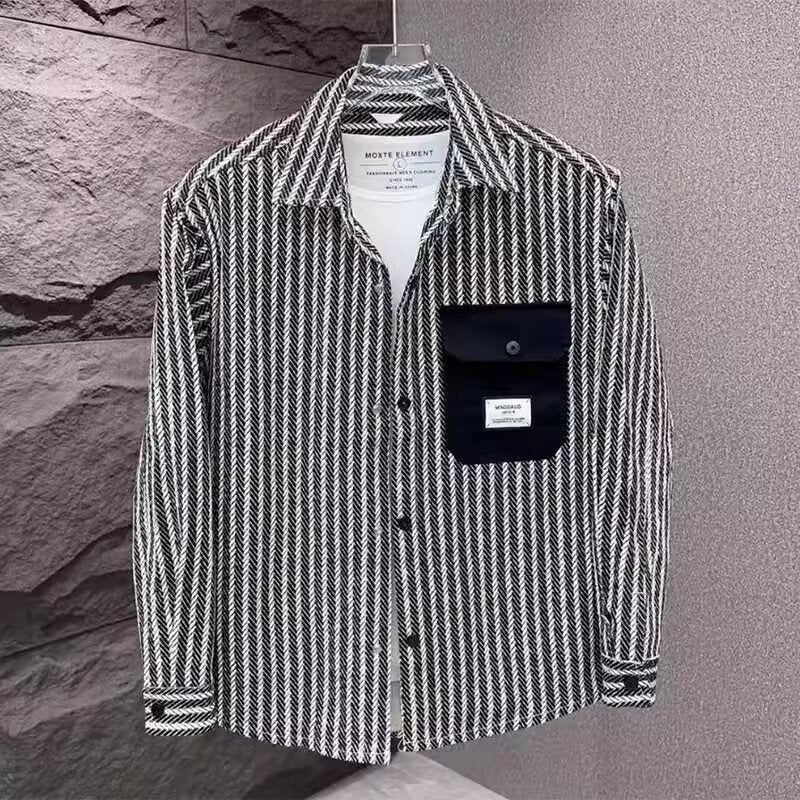 Stylish Striped Casual Jacket-Shirt