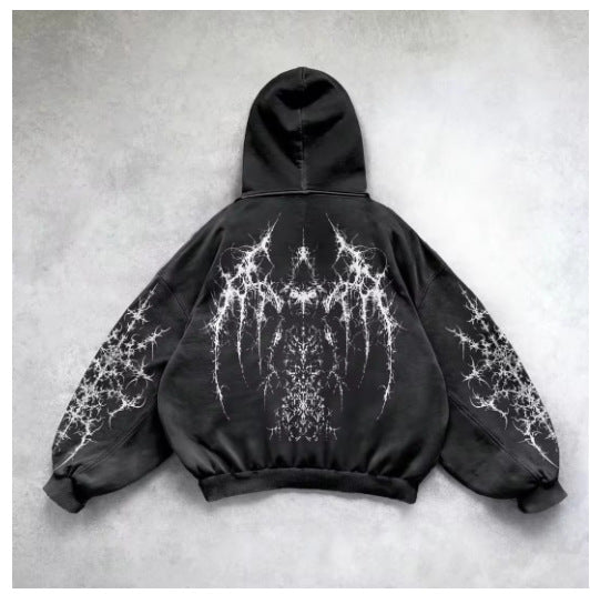 Gothic Winged Pullover Hoodie
