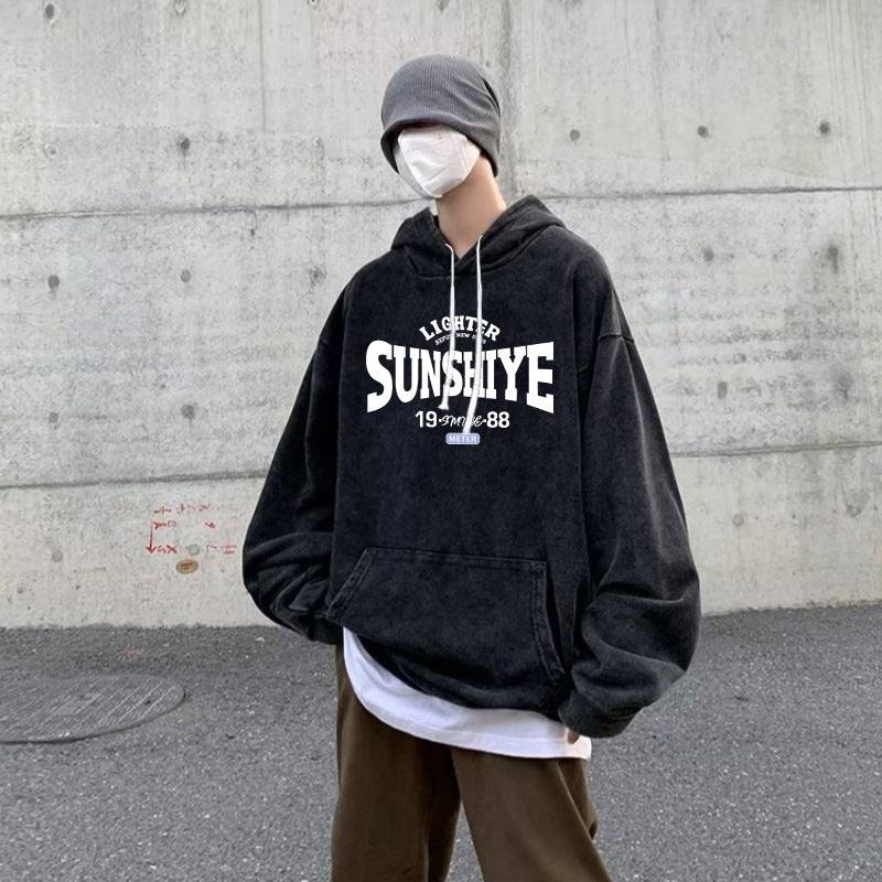 Oversized Print Hoodie