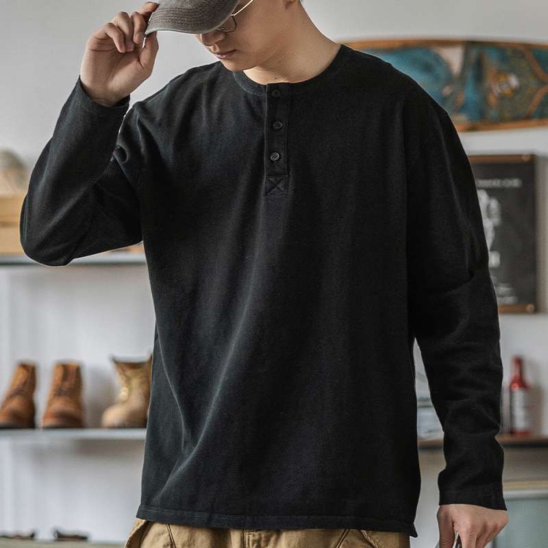 Men's Henley Long-Sleeve T-shirt