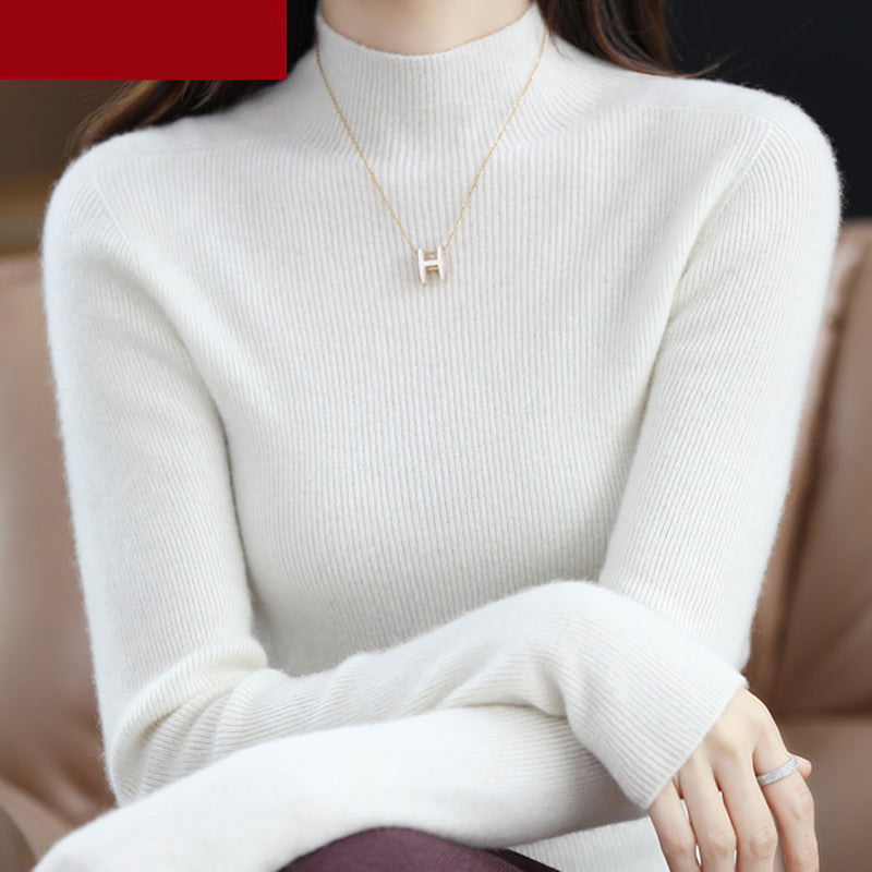 Women's High-Neck Fitted Sweater
