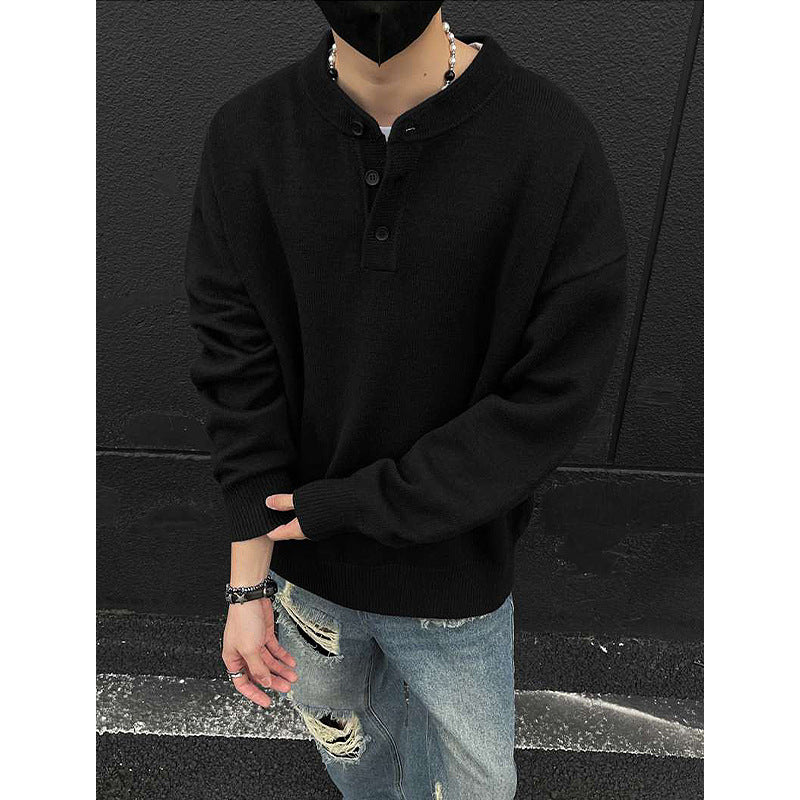 Henley Neck Knit Jumper
