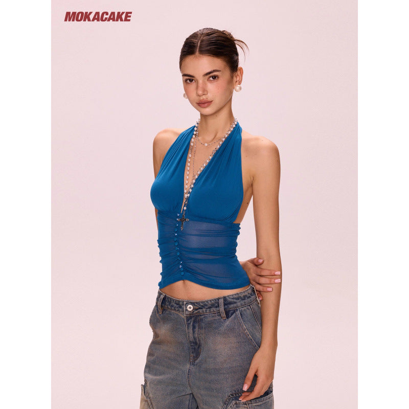 Ruched Halter Top