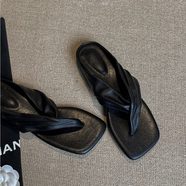 Soft Leather Flip-Flops