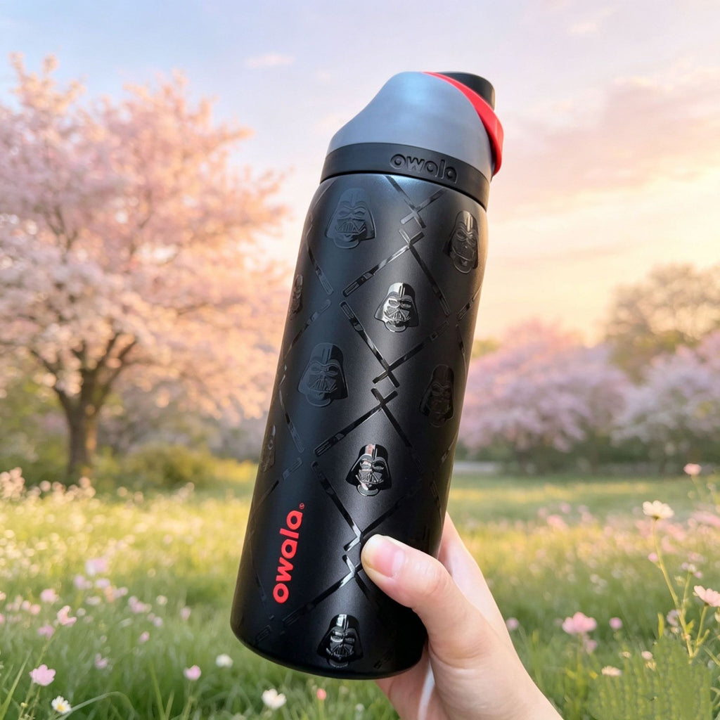 Character Print Insulated Water Bottle with Straw