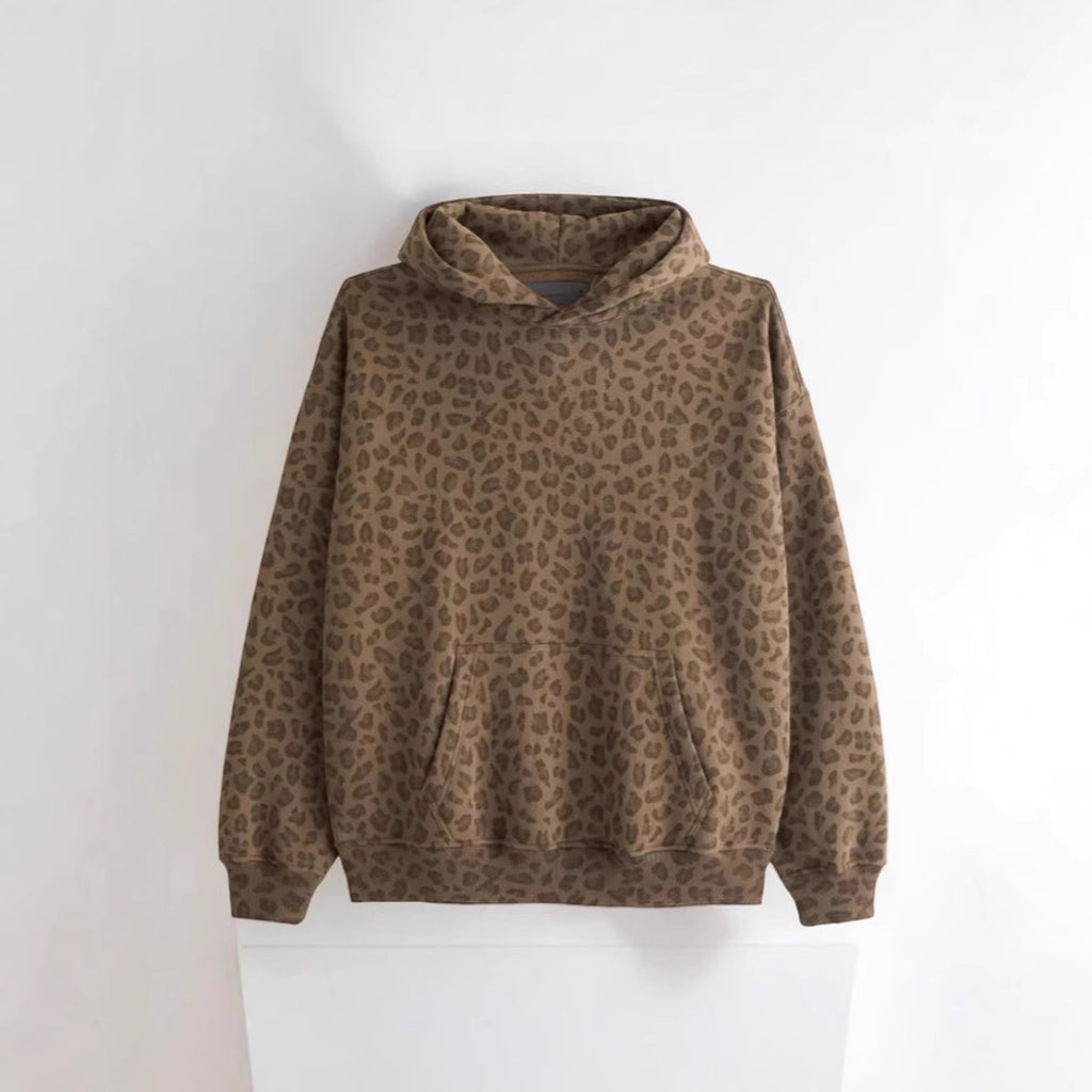 Leopard Print Pullover Hoodie