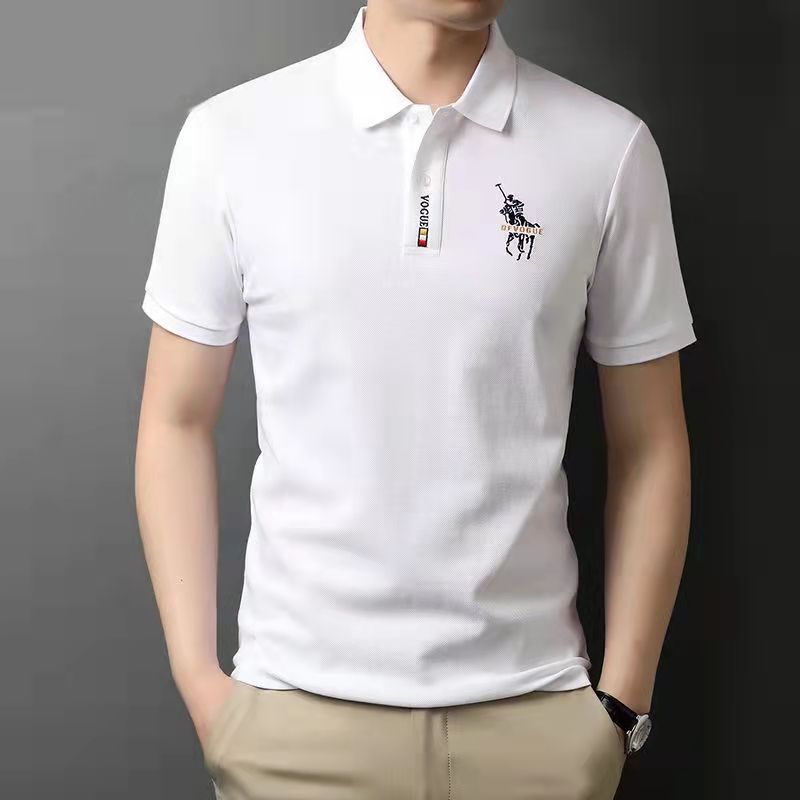 Embroidered Lapel Polo Shirt