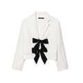 Women's Color-Block Bow Blazer