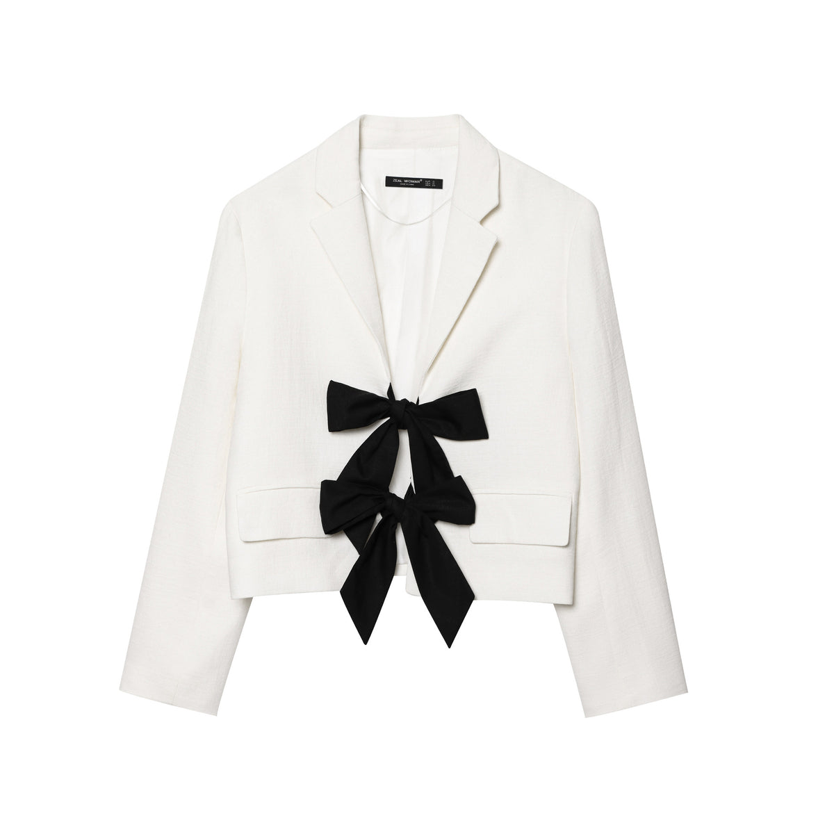 Women's Color-Block Bow Blazer