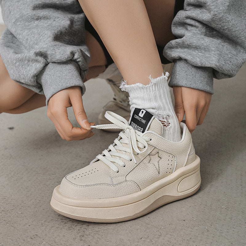Star Embossed Retro Sneakers