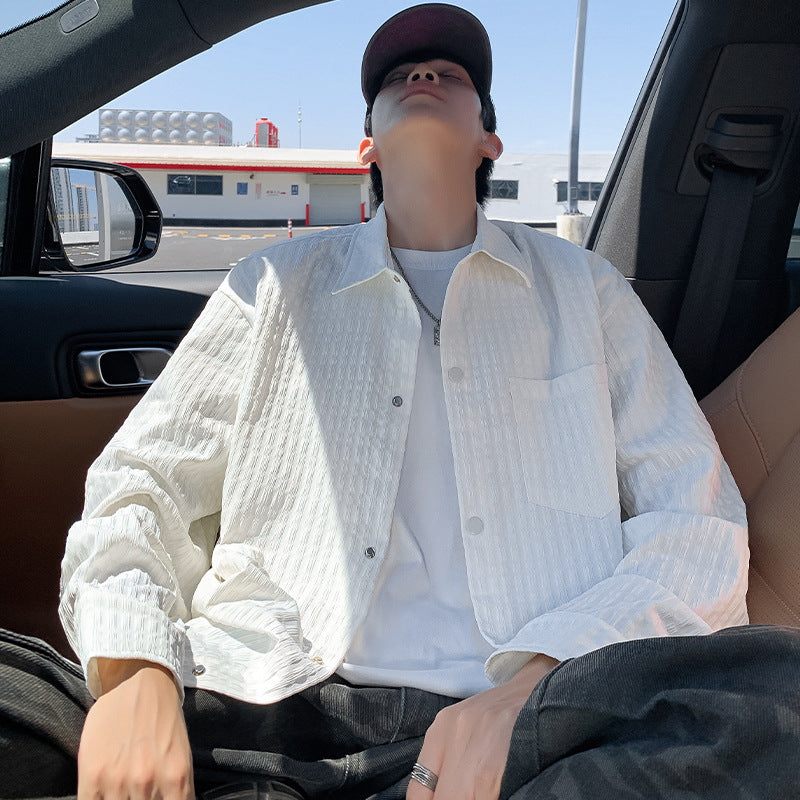 Textured Poplin Overshirt