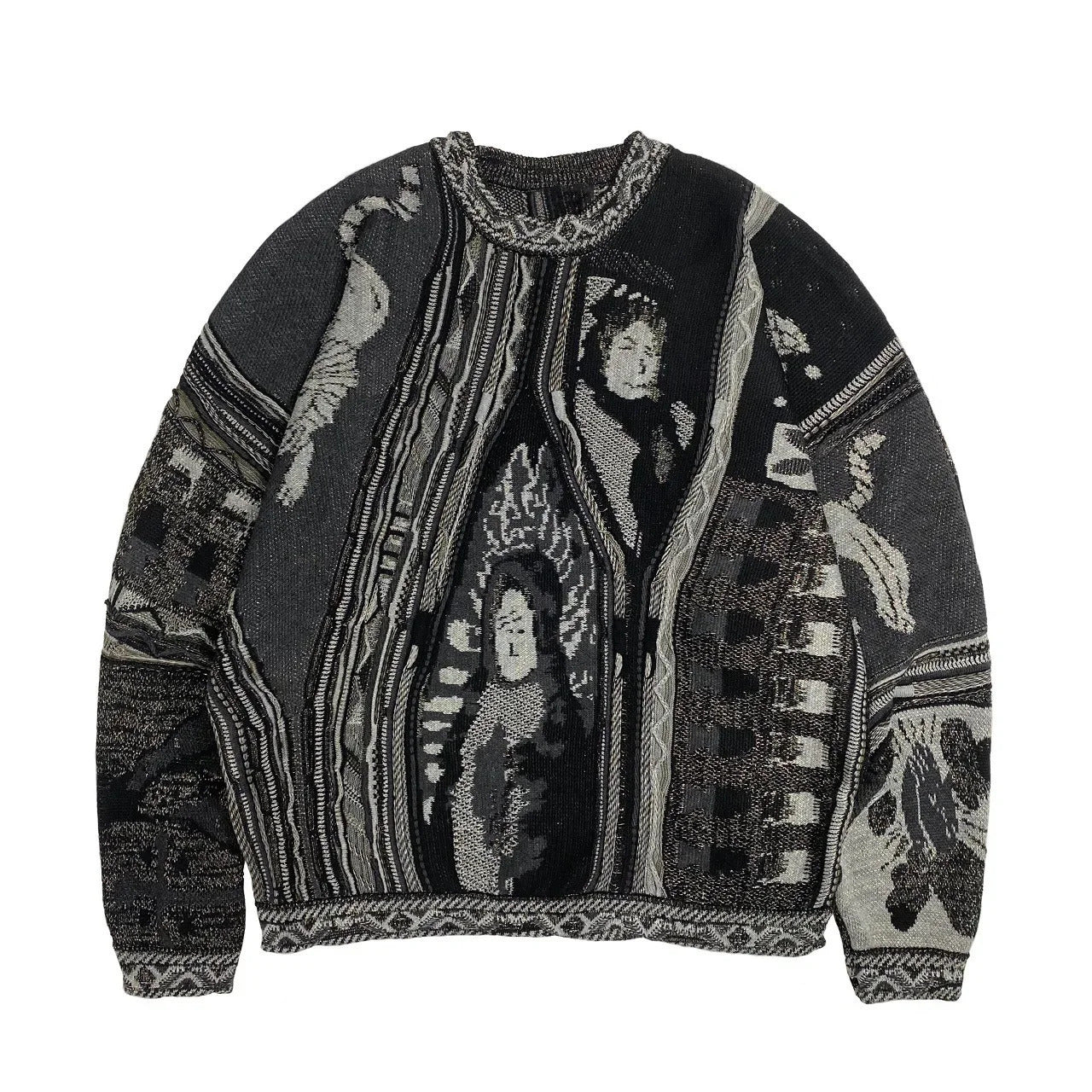Artisanal 3D Textured Graphic Pullover