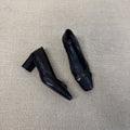 Bow Leather Mary Jane Heels