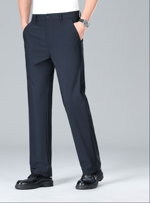 Men's Ice Silk Relaxed Fit Trousers