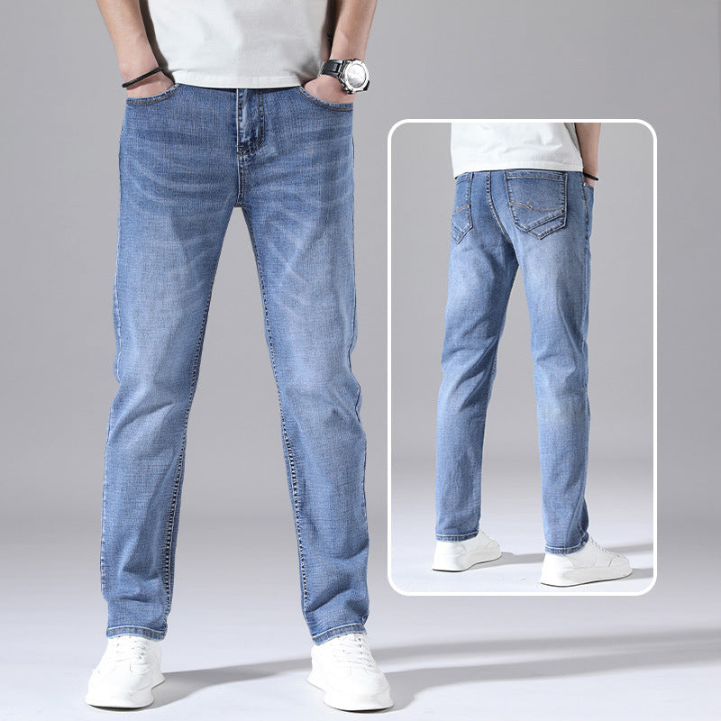 Light Wash Slim-Fit Denim Jeans