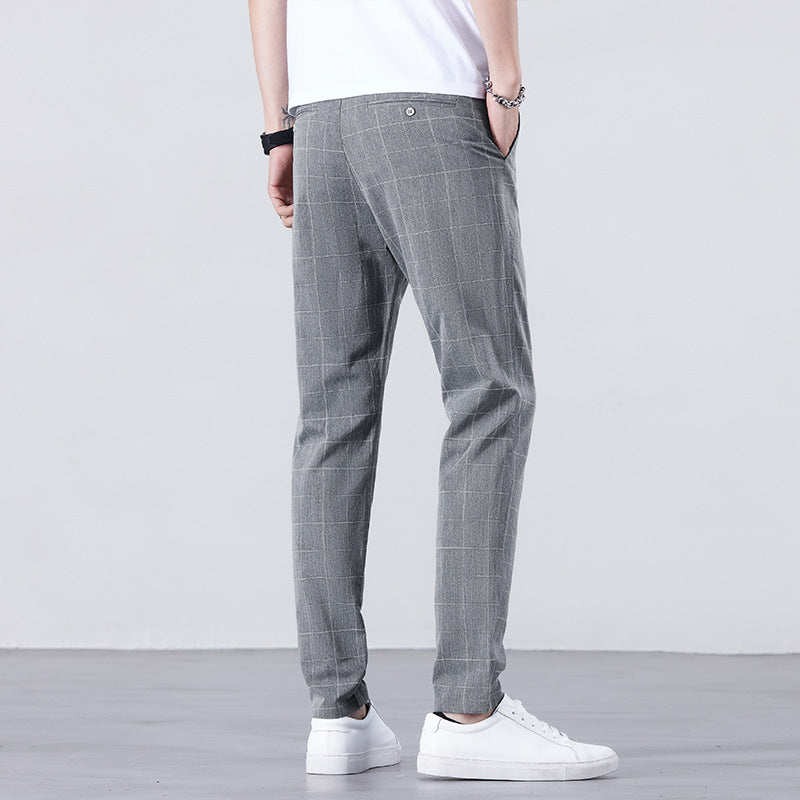 Plaid Casual Trousers