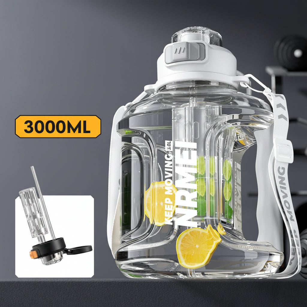 2.2L–3L Tritan Sports Water Bottle with Straw