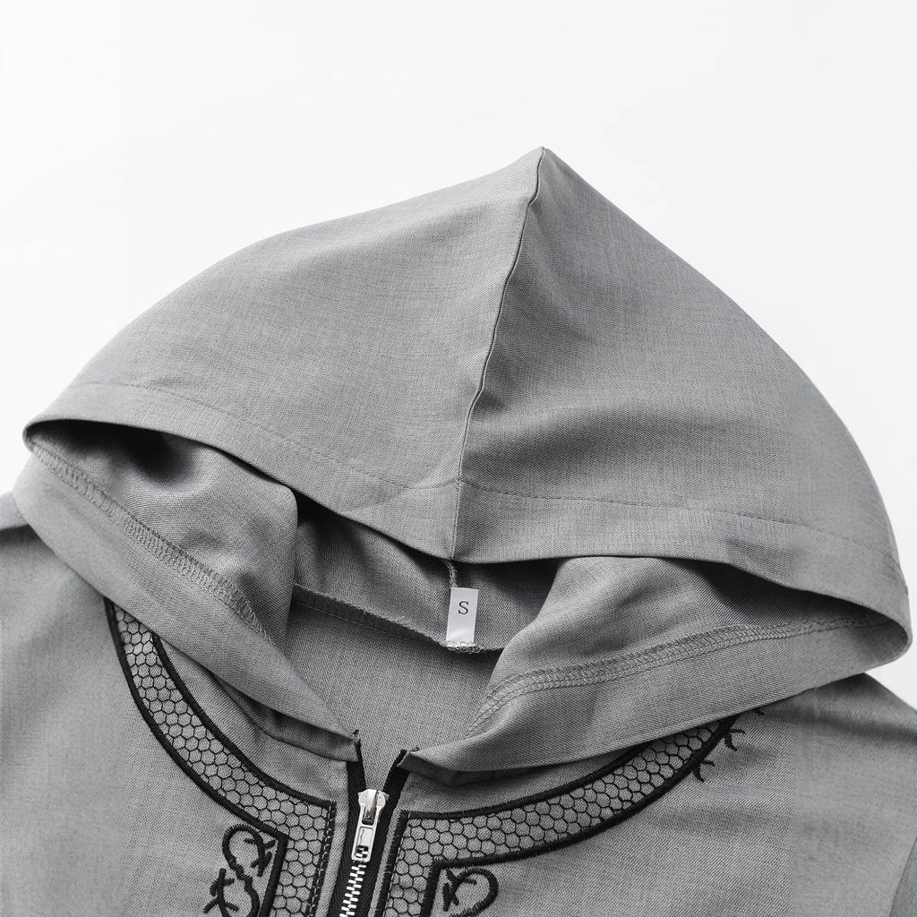 Men’s Hooded Embroidered Thobe