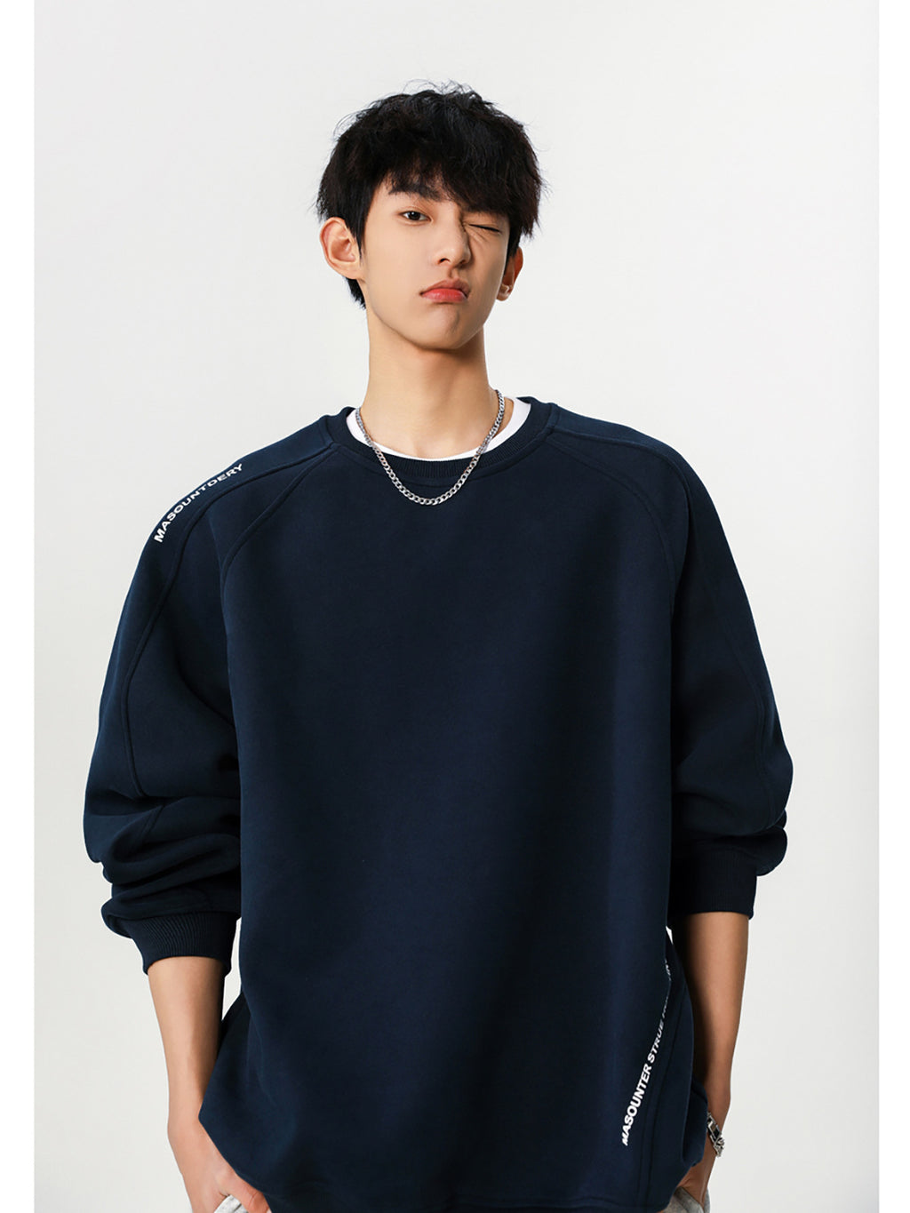 Deconstructed Oversize Crewneck Sweatshirt