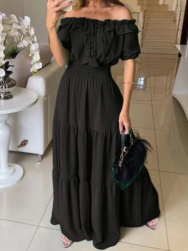 Puff Sleeve Bandeau Dress