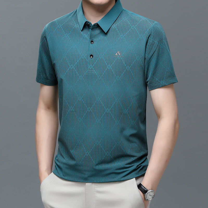 Geometric Knit Polo