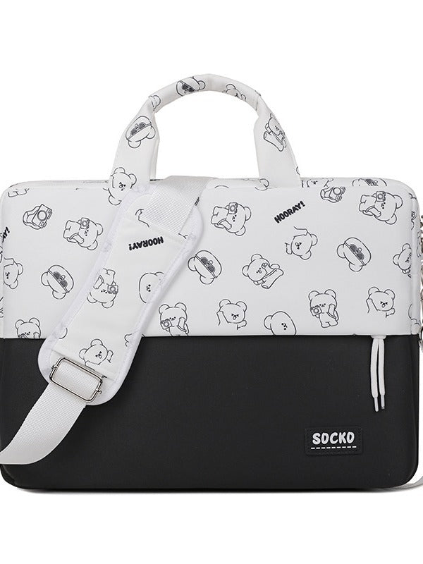 Cartoon Printed Laptop Carrying Bag