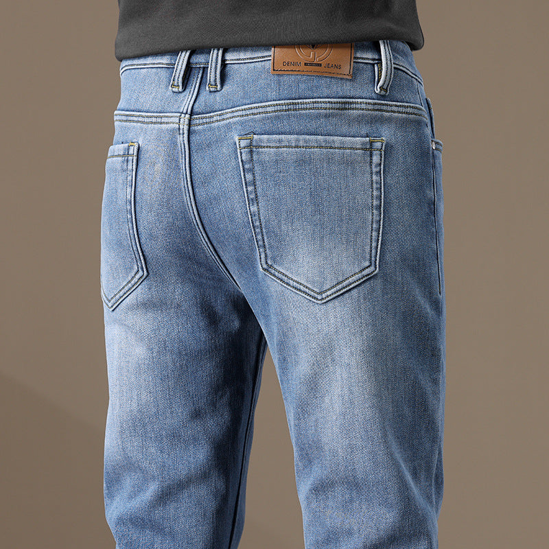 Men's Straight-Leg Thermal Denim