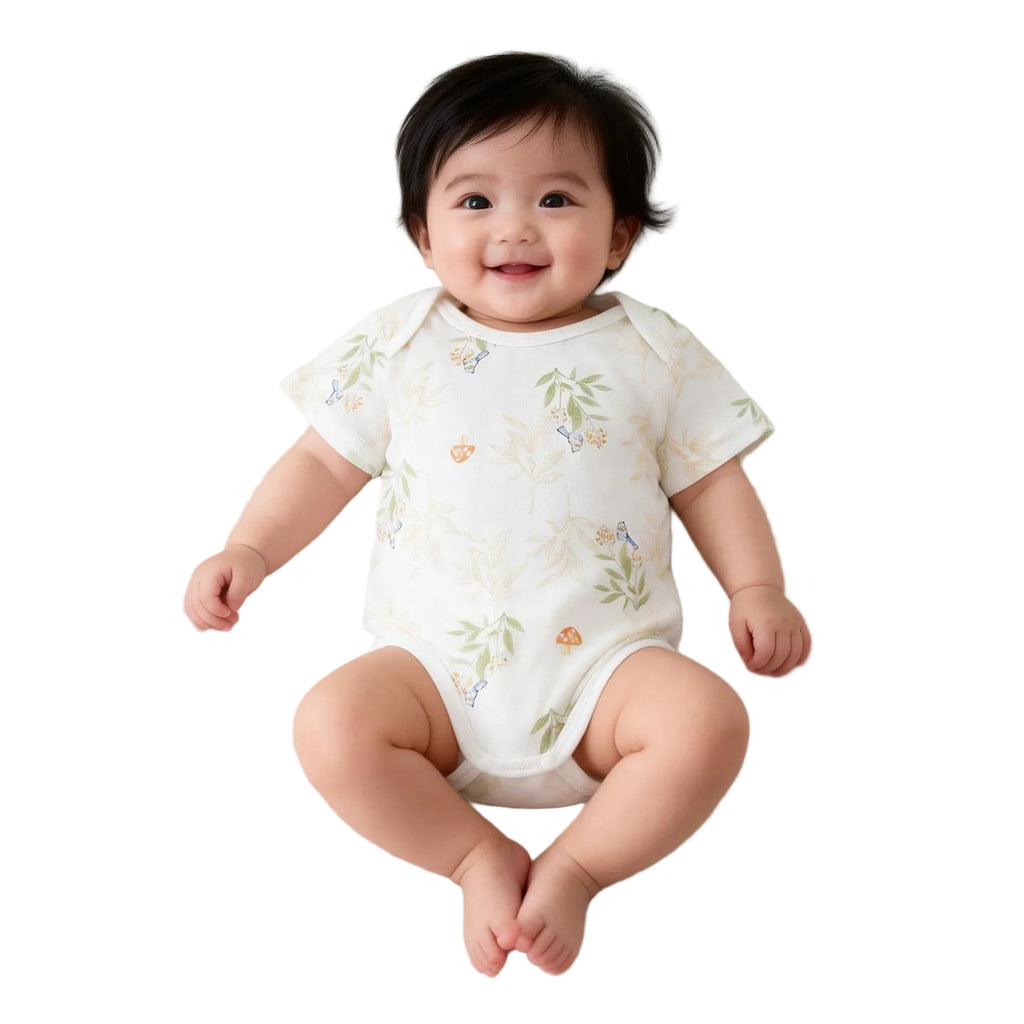 Short-Sleeve Cotton Baby Romper