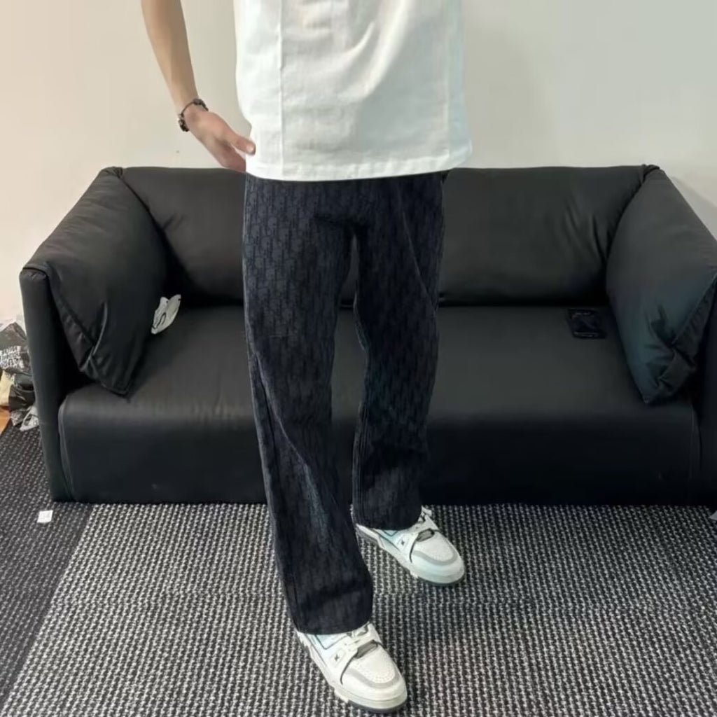 All-Over Print Loose Fit Jeans