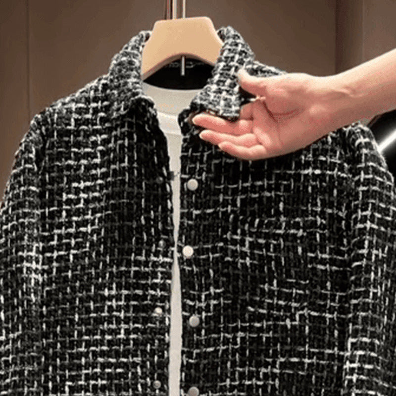 Textured Tweed Overshirt
