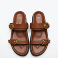 Buckle-Strap Platform Sandals