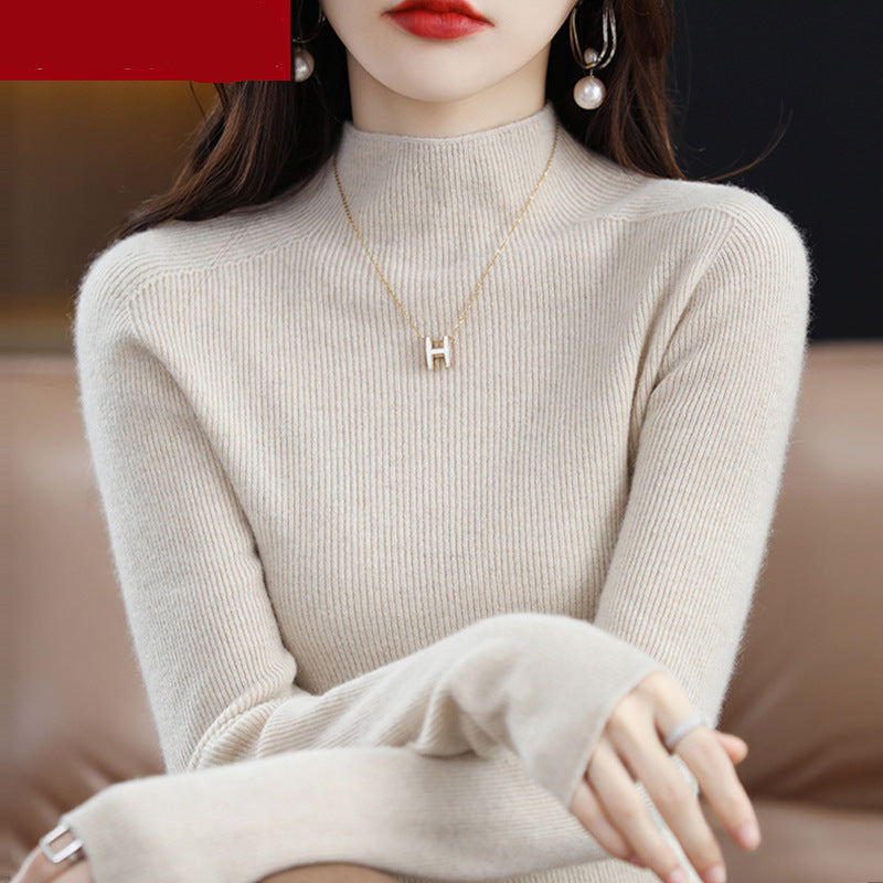 Women's High-Neck Fitted Sweater