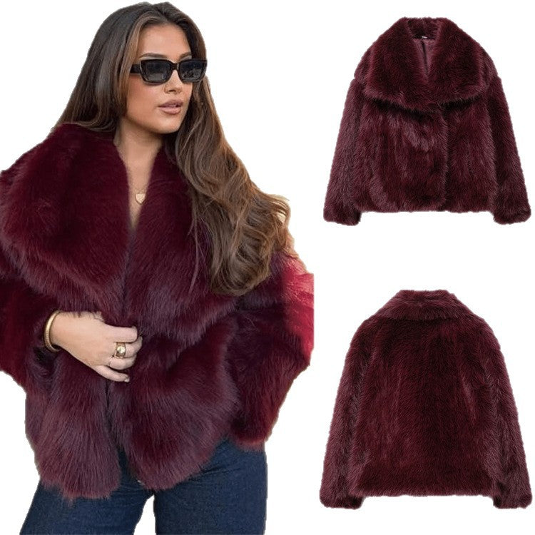 Women's Plush Collared Jacket