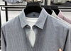 [73% cotton 23% modal 4% sheep wool] blue strips