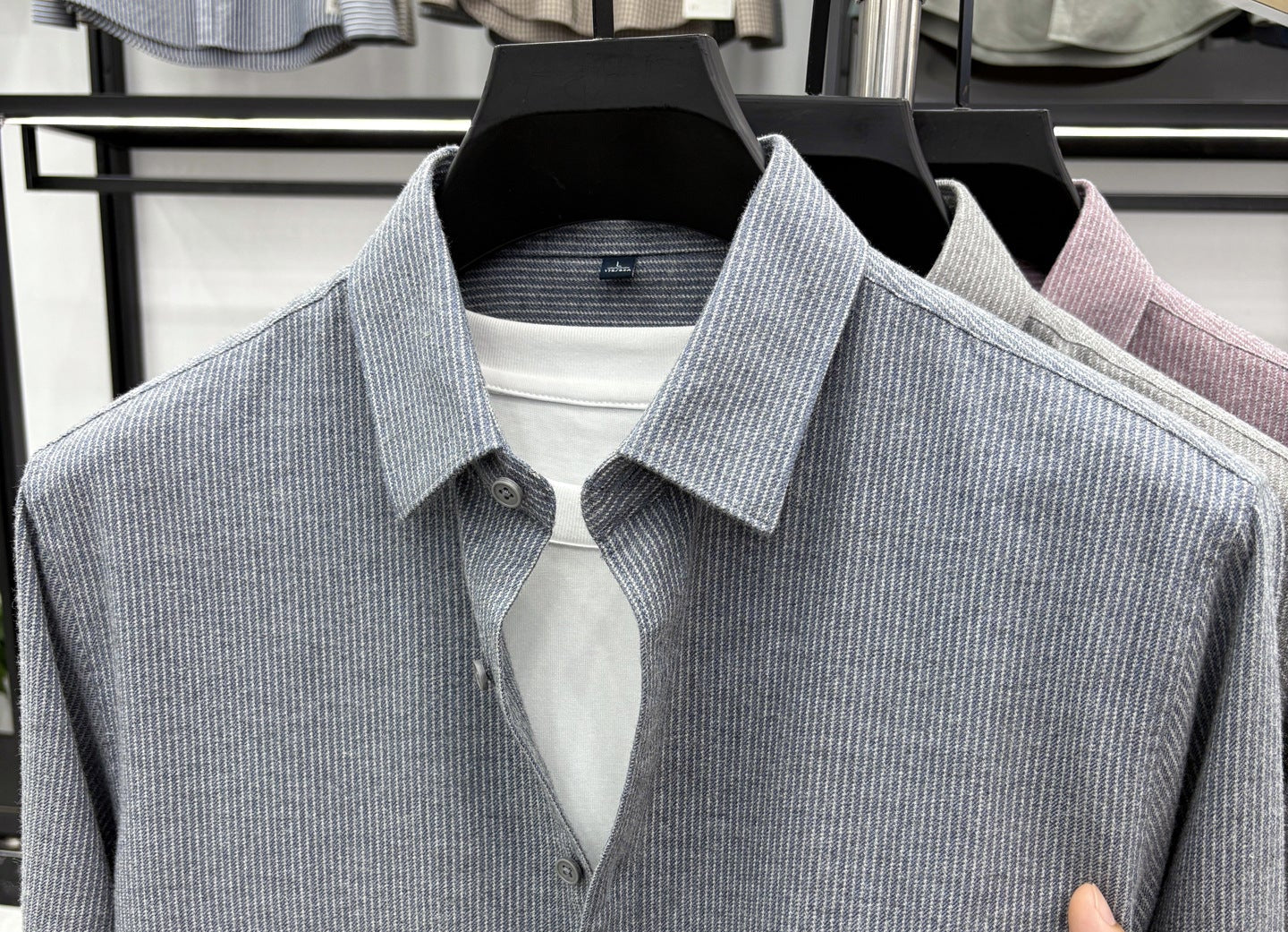Premium Wool-Blend Brushed Twill Shirt