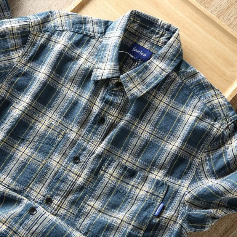 Vintage Plaid Casual Overshirt