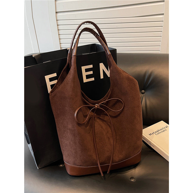Minimalist Suede Tote Bag