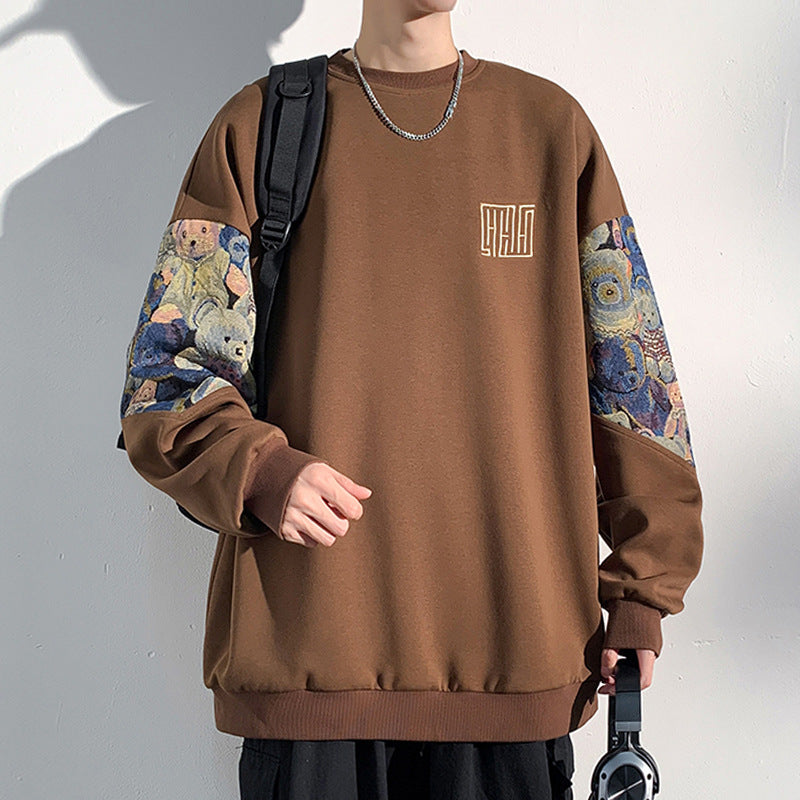 Oversized Graphic Sleeve Sweatshirt