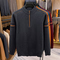 Zip-Neck Knit Pullover