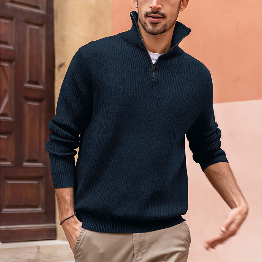 Quarter-Zip Polo Knit