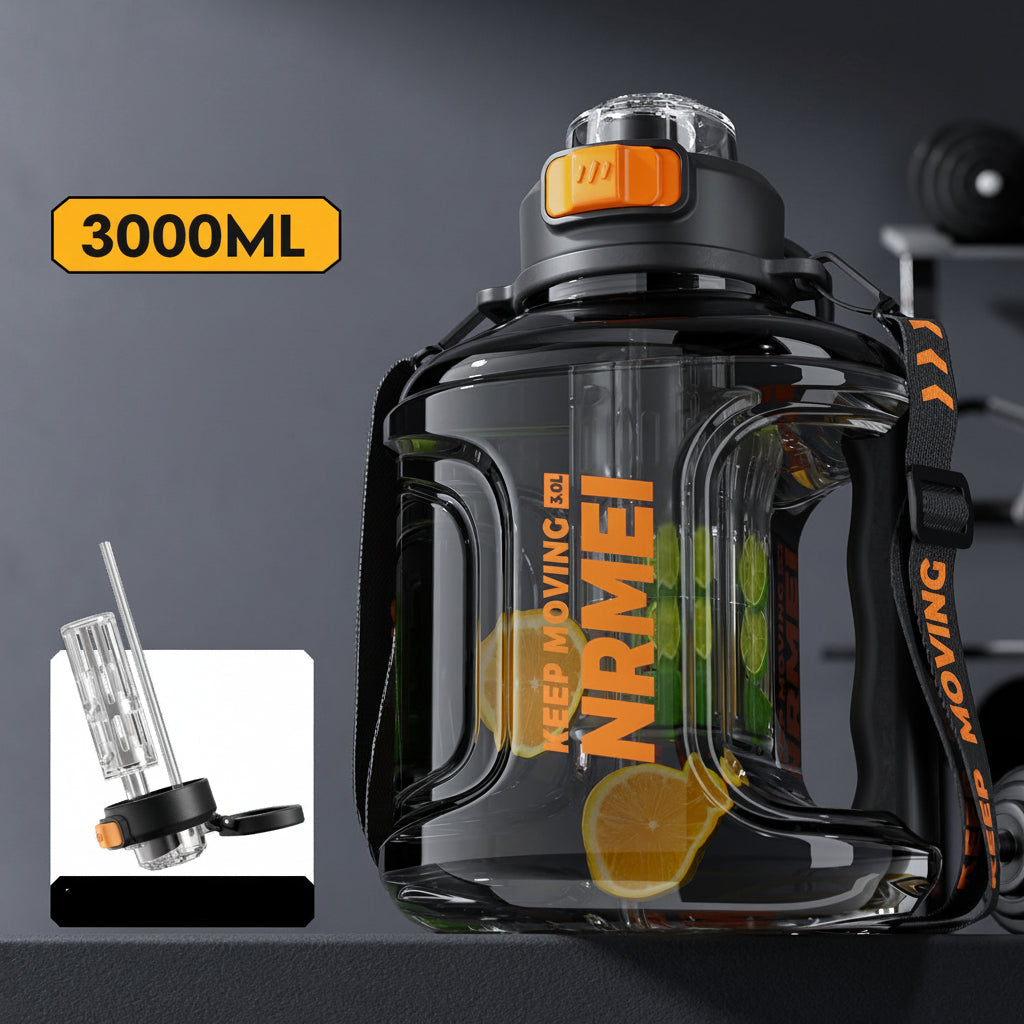 2.2L–3L Tritan Sports Water Bottle with Straw