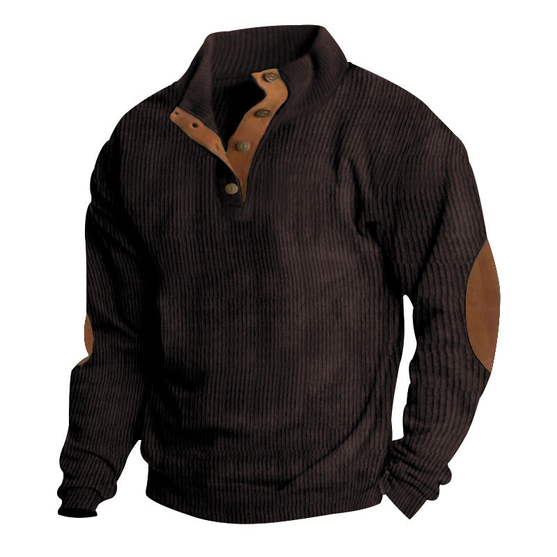 Men's Vintage Style Elbow Patch Pullover