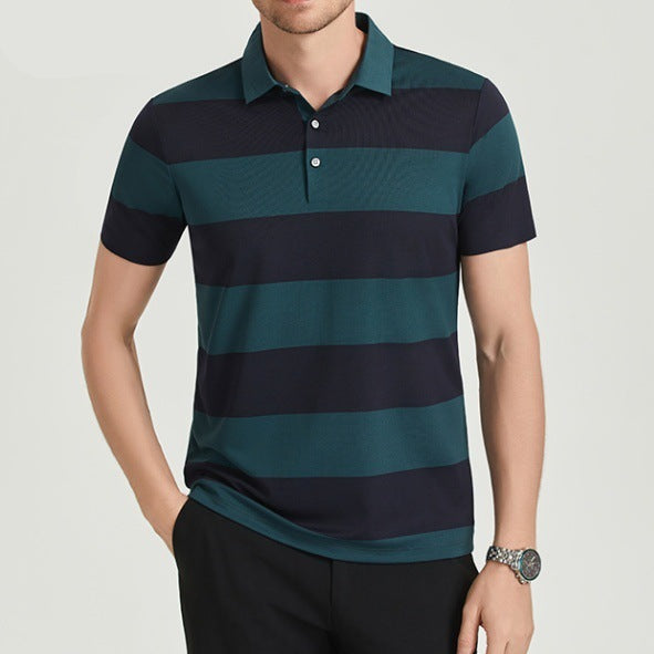 Textured Striped Polo