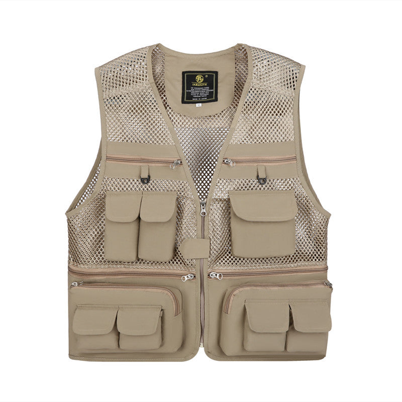 Multi-Pocket Utility Mesh Vest