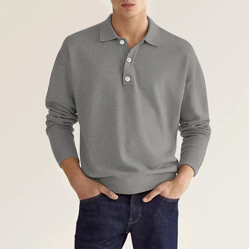 Classic Long-Sleeve Button Polo