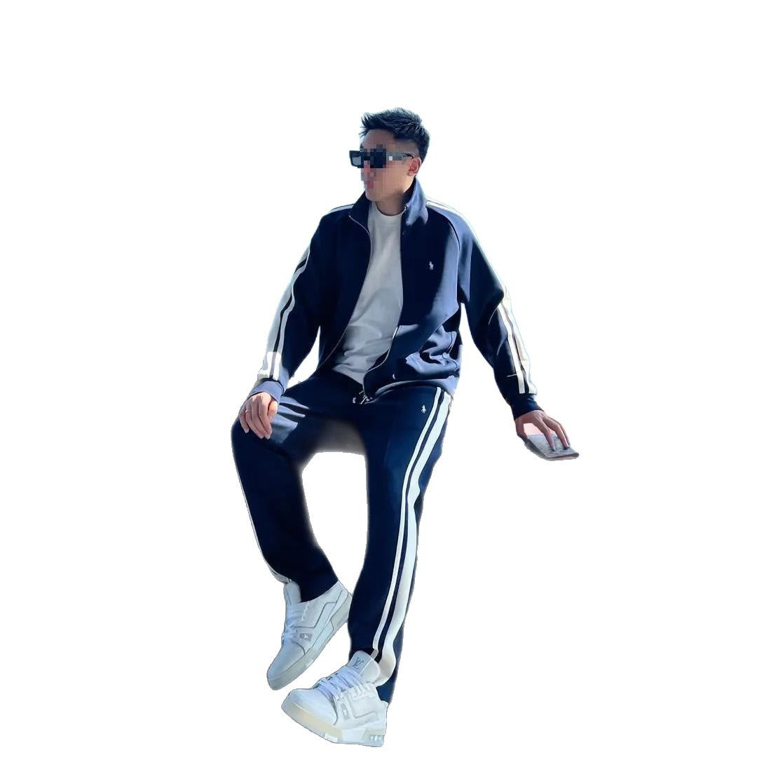 Men’s Slim-Fit Embroidered Tracksuit